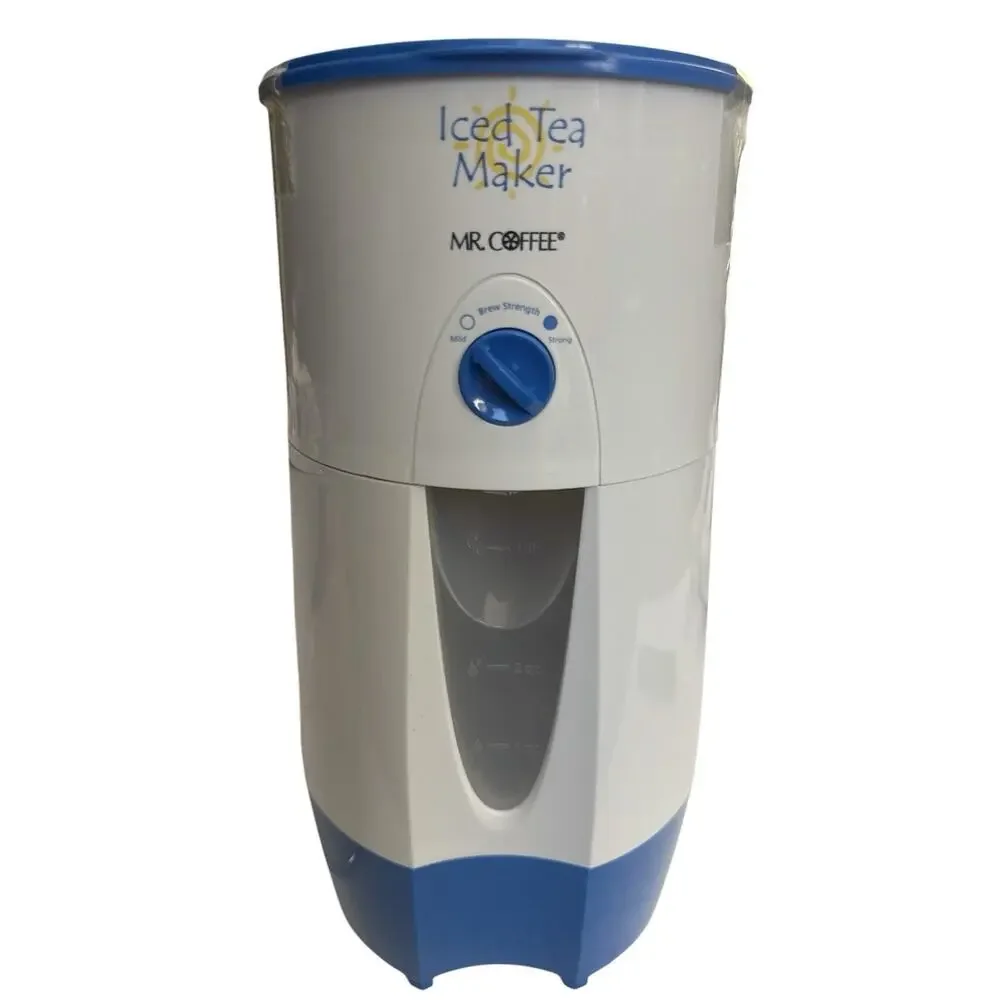 Mr Coffee Iced Tea Maker TM39P White/Blue 3 Qt Auto Off No Pitcher Lid